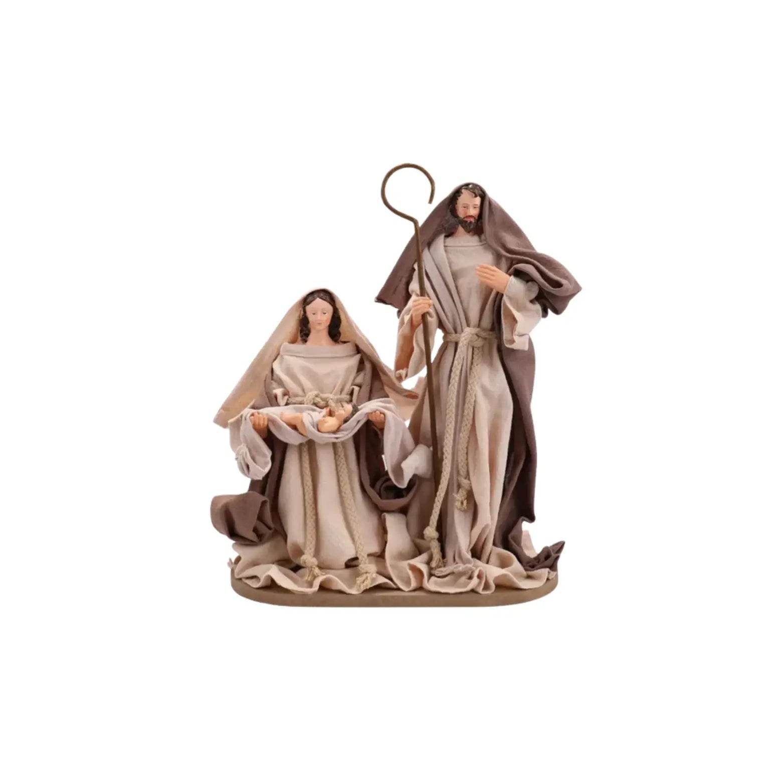 Handcrafted Christmas Nativity Set Traditional Holy Family Figurine Collection - 13.7 x 6.3 Inches - Nazareth Store