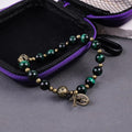 Green Tiger Eye Rosary Bracelet with Metal Separators Miraculous Medal and Cross Nazareth Store