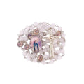Natural Stone Beads Rosary Epoxy Heart Metal Beads with Miraculous Medal - Nazareth Store