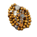 Saint Benedict Olive Wood Rosary Necklace - Nazareth Store