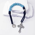 Aquamarine Paracord  Rosary Set 