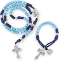 Aquamarine Paracord Rosary Set 