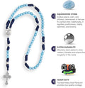 Aquamarine Paracord Rosary Set 