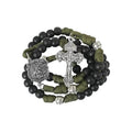 St. Michael Paracord Rosary Beads Rugged Rosary Necklace Strong Corded Catholic Pardon Crucifix - Nazareth Store