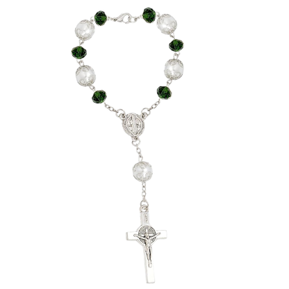 Ein Jahrzehnt grün Auto Rosenkranz St. Benedikt Medaille hängenden Anhänger