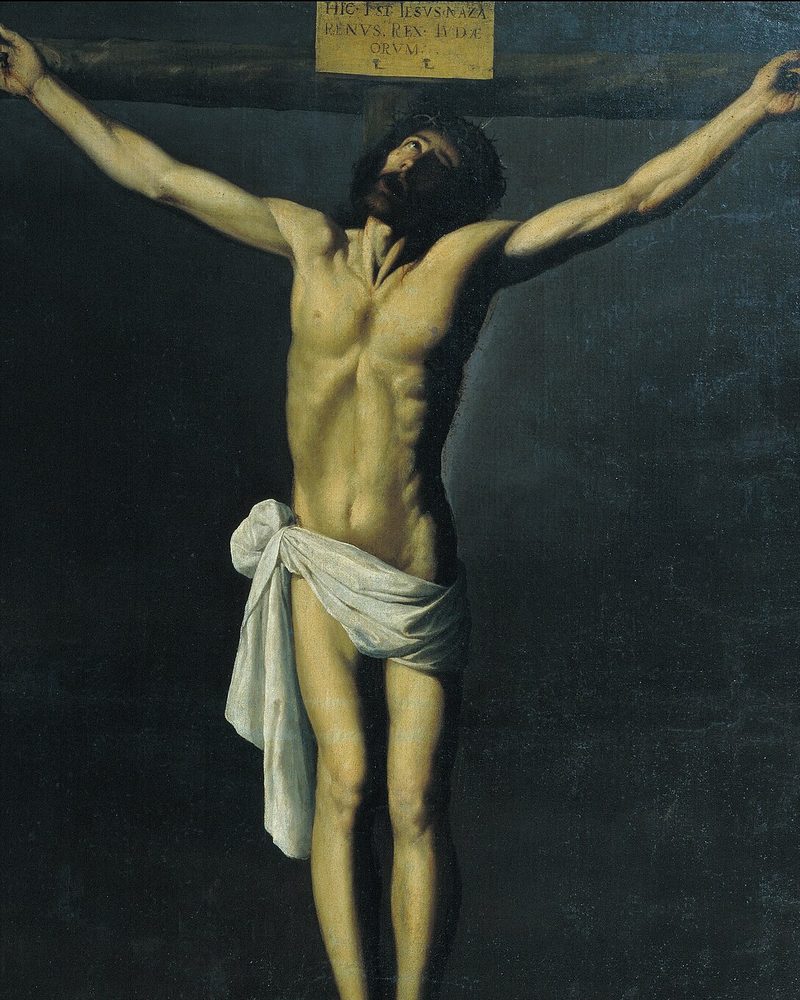 Christ crucified, painting by Francisco de Zurbarán