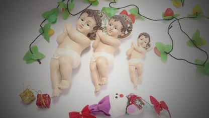 6" Baby Jesus Figure Doll with Crown Nativity Statue Resin Collectible