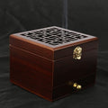 Wood Charcoal Incense Burner Resin Holder Black Natural Box Distiller Aroma Nazareth Store