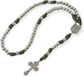 St.Michael Paracord Rosary Necklace Alloy Beads Our Father Jesus Crucifix Nazareth Store