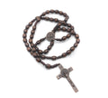 St Benedict Wood Rosary Cord Beaded Chaplet Wood Beads Saint Medal & Cross Nazareth Store