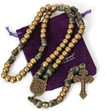 St. Michael Paracord Rosary Bronze Beads Corded Rosary Jesus Cross 20