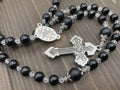 Agate Stone Beads Rosary Necklace Glory Be Stones Miraculous Medal 
