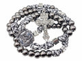 Black Beads Paracord Rosary 21