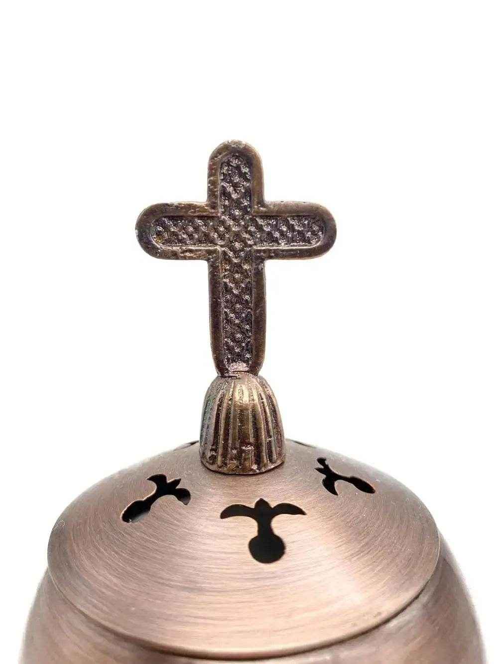 Charcoal Resin Burner Bronze Polished Brass Incense Censer Vintage Design