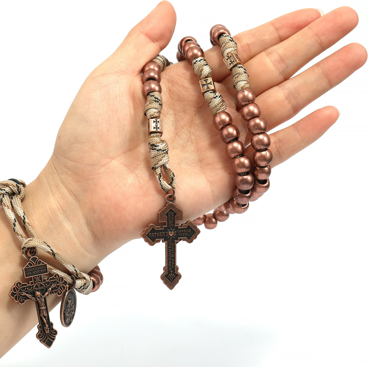 One Decade Rugged Paracord Rosary Set with St. Michael Medal & Crucifix - Nazareth Store