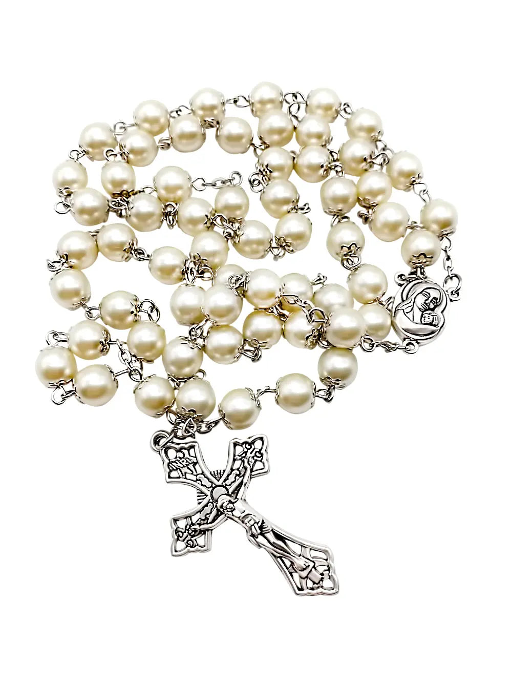 Pearl Rosary Cream Beads - Nazareth Store
