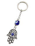 Evil Eye Keychain Charm Hamsa Hand Fatima Protection Key Ring Holder Luck Nazareth Store