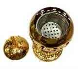 Gold Charcoal Incense Burner Censer Christian Church Incense Holder