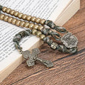 St Michael Paracord Rosary Beads Rugged Rosary Necklace Strong Corded Catholic Pardon Crucifix