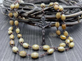Olive Wood Rosary Catholic Prayer Wooden Beads Necklace Catholic Chaplet - Velvet Bag Nazareth Store