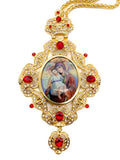 pectoral cross necklace Virgin Mary and Jesus - Nazareth Store