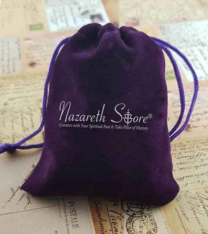 Pink Pearl Beads Rosary Necklace Our Rose Lourdes Medal - Velvet Bag - Nazareth Store