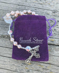 Pink Pearl Rosary Beads Miraculous Medal & Cross Crucifix Nazareth Store