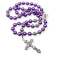 Purple Pearl Beads Rosary 20