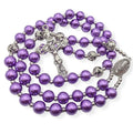 Purple Pearl Beads Rosary 20
