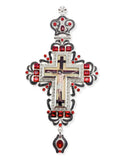 Red Crystals Pectoral Cross Jesus Christ Priest Bishop Christian Clergy Pendant Nazareth Store