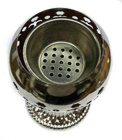 Silver Charcoal Incense Burner with Cross Censer Christian Church Incense Holder