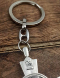 St. Benedict Metal Cross Keychain Catholic Key Ring Holder Jerusalem Charm 3